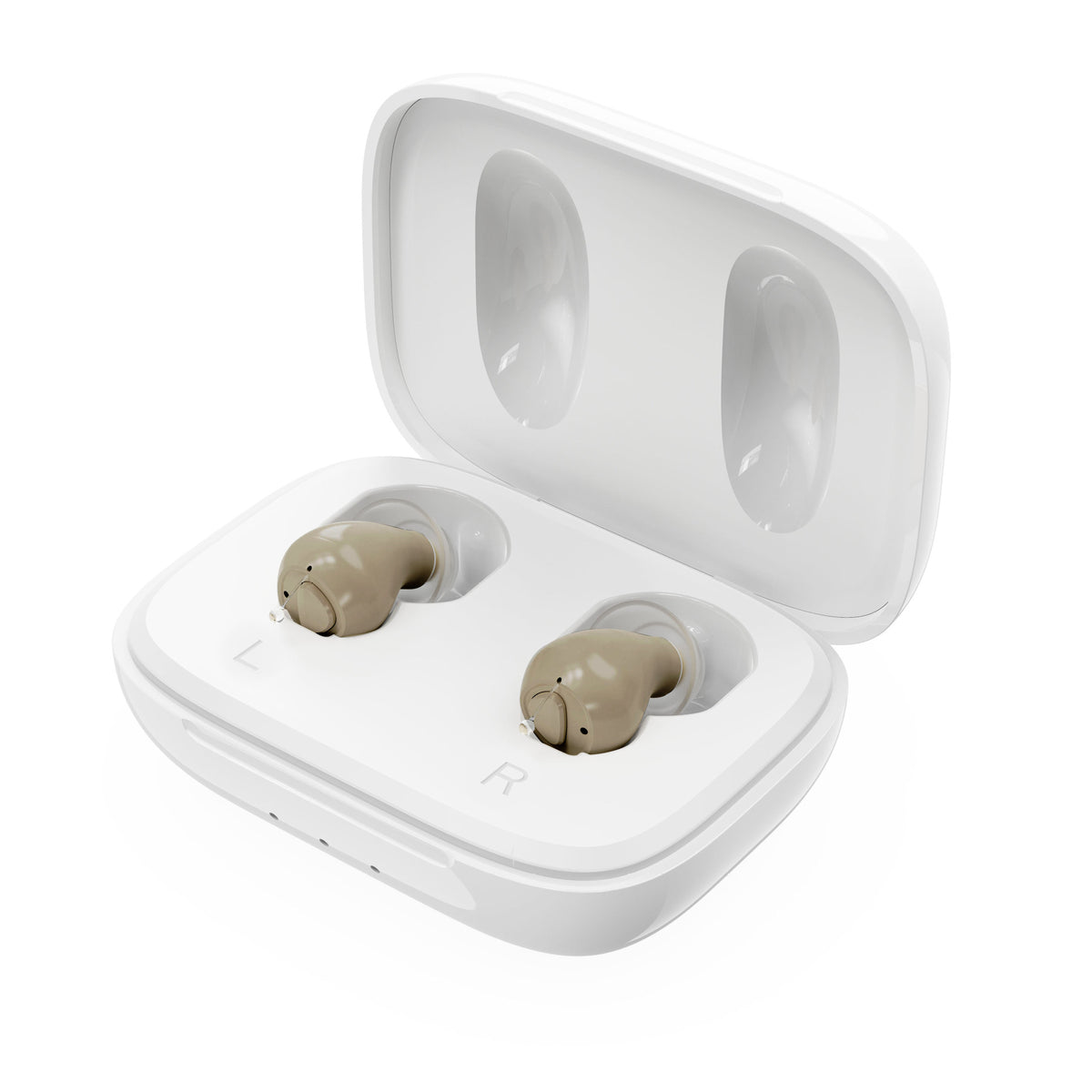 Rechargeable in-ear audio amplifier