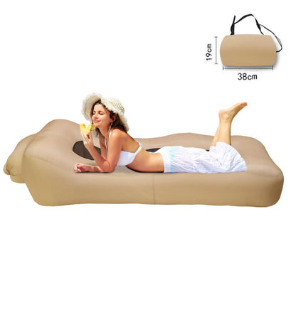 Inflatable Outdoor Air Lounger & Travel Camping Bed ? Portable Blow-Up Sofa