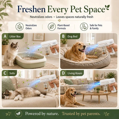 Plant-Based Pet Deodorizing and Stain-Removing Spray for Dogs and Cats