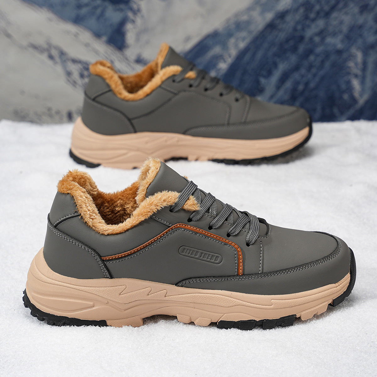 Men's waterproof leather lightweight hiking outdoor mid-calf ankle boots
