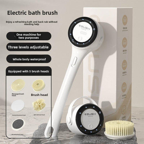 5-in-1 Waterproof Electric Rotating Bath & Body Cleansing Brush