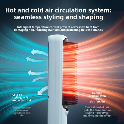 Dual Function Hair Straightener and Curling Comb with Negative Ion Technology