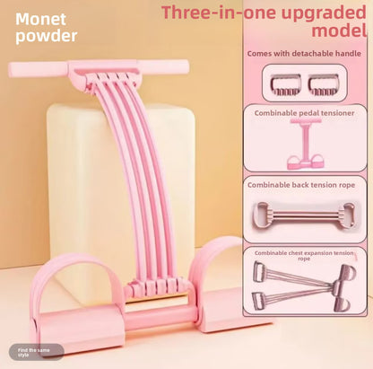Adjustable 8-Strand Elastic Rope Fitness Tensioner ? 3-in-1 Resistance Bands for Home Workout