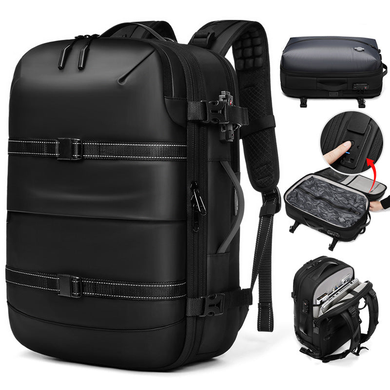 New Product One-Touch Vacuum Compression Backpack for Men, High-End Large-Capacity Short-Distance Travel Bag, Commuter Computer Backpack