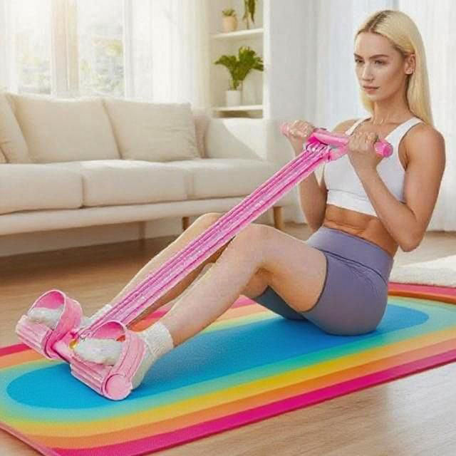 Adjustable 8-Strand Elastic Rope Fitness Tensioner ? 3-in-1 Resistance Bands for Home Workout