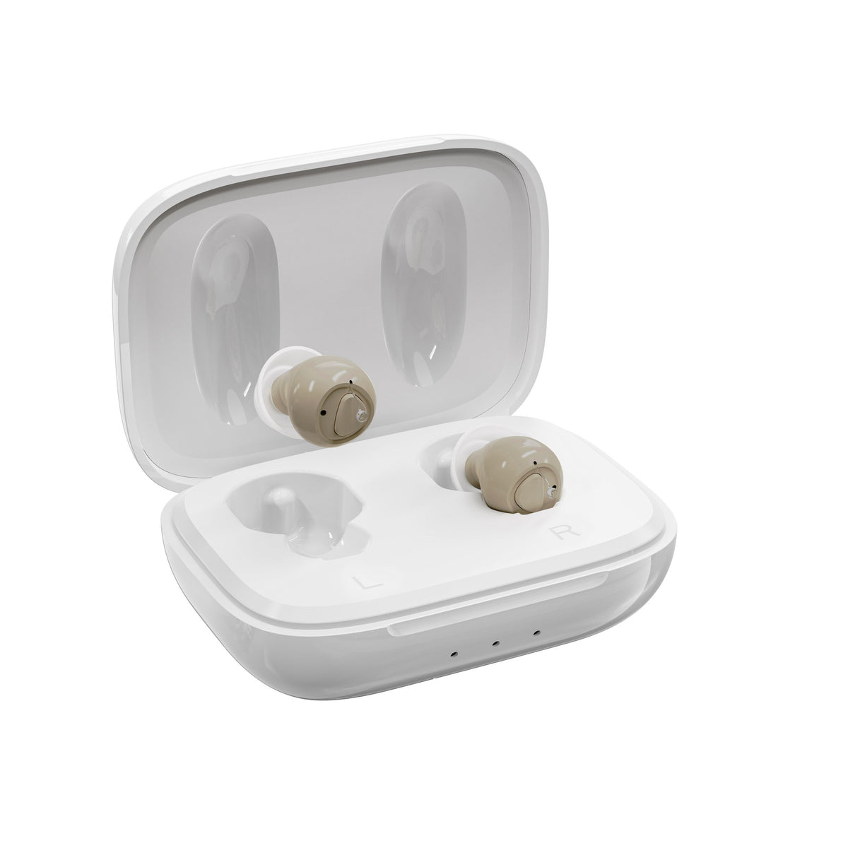 Rechargeable in-ear audio amplifier