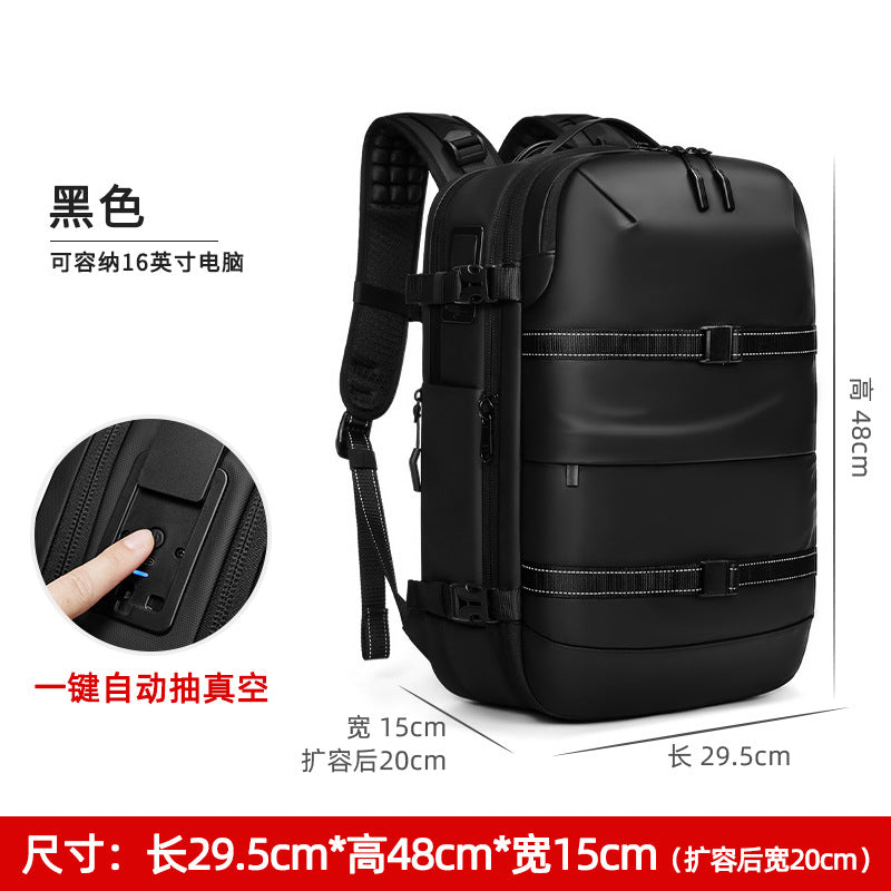 New Product One-Touch Vacuum Compression Backpack for Men, High-End Large-Capacity Short-Distance Travel Bag, Commuter Computer Backpack