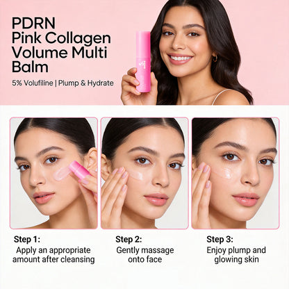 Cross-Border Hot-Selling Product Tk Pink Collagen Multi-Effect Balm Essence Stick Skin Revitalizing Balm Pdrn Stick