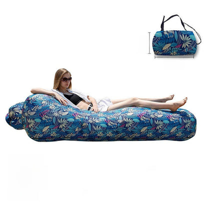 Inflatable Outdoor Air Lounger & Travel Camping Bed ? Portable Blow-Up Sofa