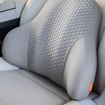 Ergonomic 52D Memory Foam Car Headrest and Lumbar Support Cushion Combo with Breathable Spacer Fabric